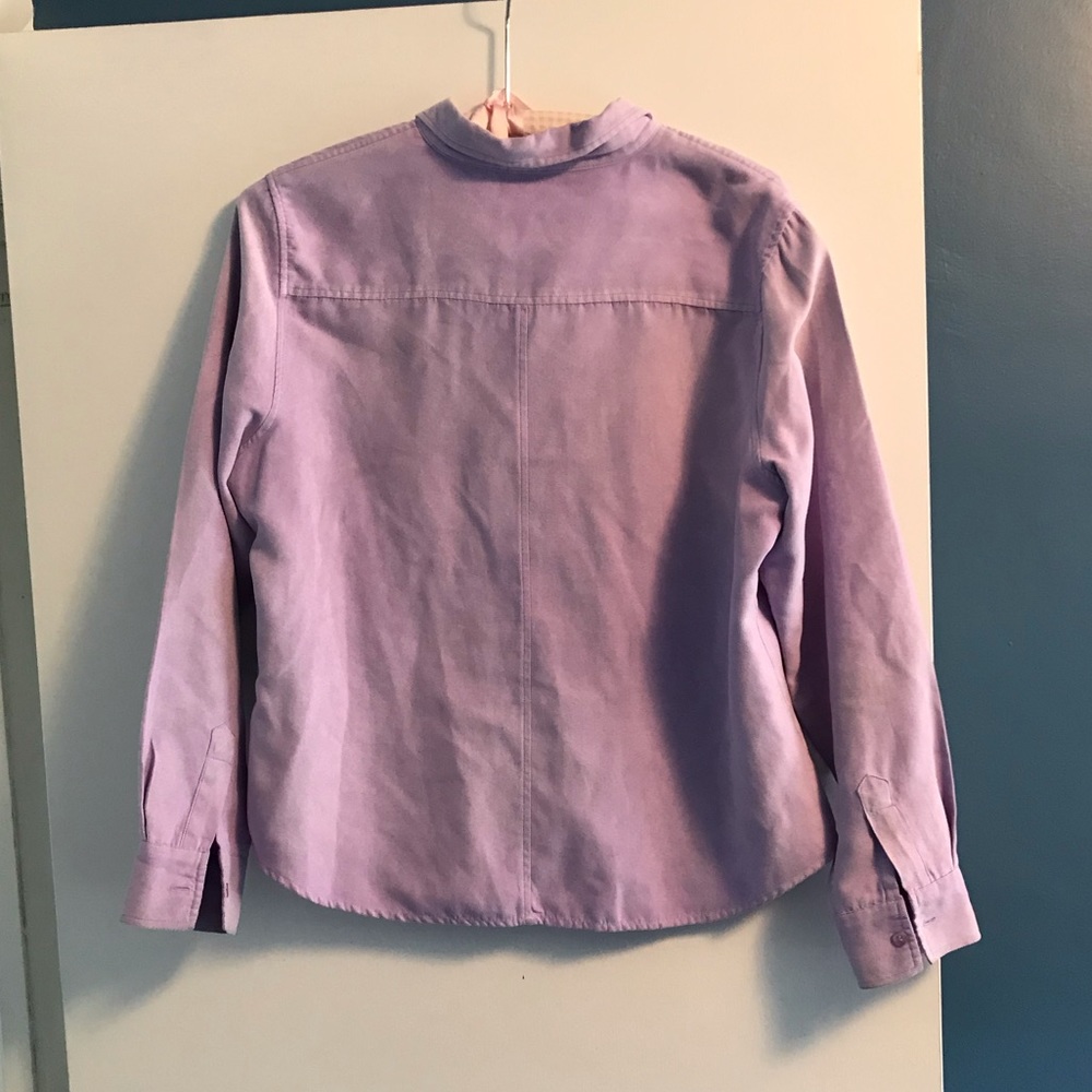 Purple Button-Down Top - Picture 2 of 3